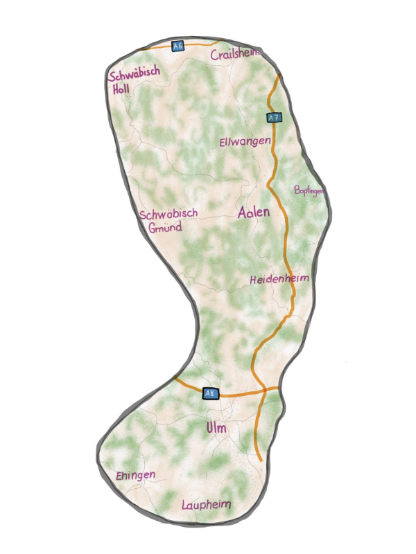 Karte Ellwangen