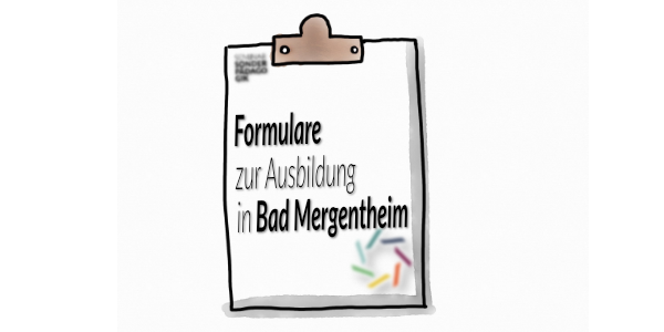 Ausbildung am Standort Bad Mergentheim_Klemmbrett mit Logo
