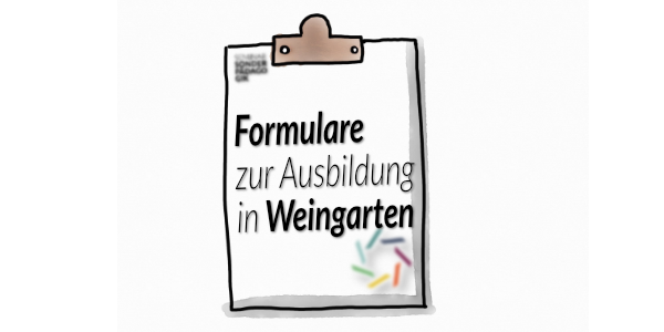 Ausbildung am Standort Weingarten_Klemmbrett mit Logo