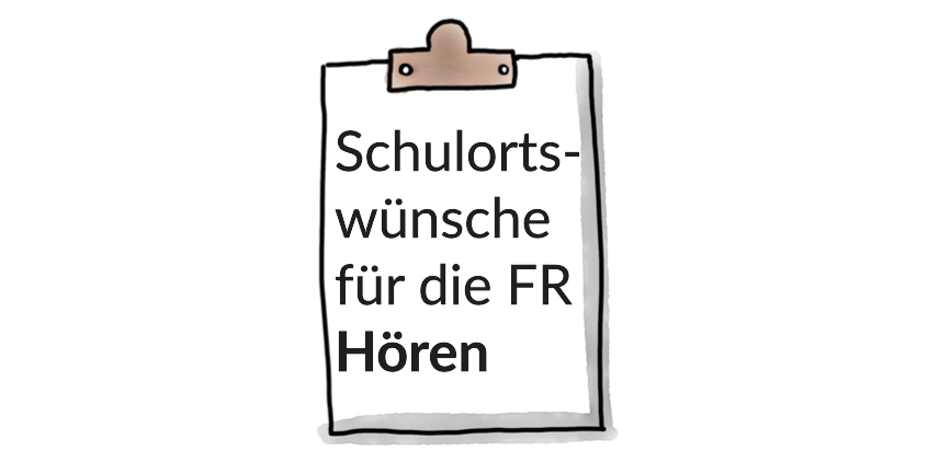 Ausbildung in der Fachrichtung HÖREN_Klemmbrett mit Logo