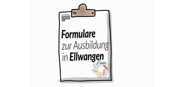 Ausbildung am Standort Ellwangen_Klemmbrett mit Logo