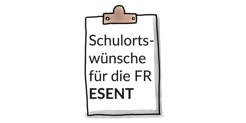 Ausbildung in der Fachrichtung ESENT_Klemmbrett mit Logo