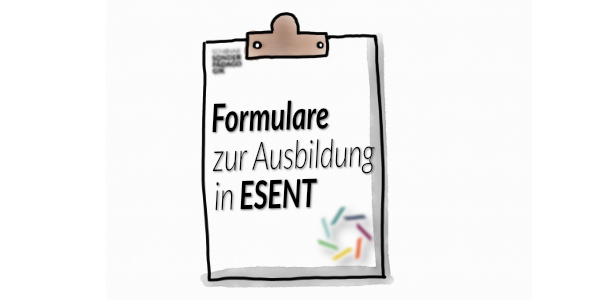Ausbildung in der Fachrichtung ESENT_Klemmbrett mit Logo