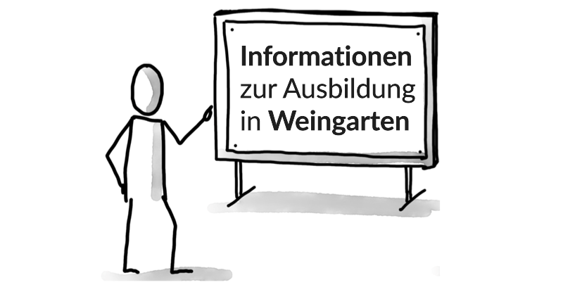 Ausbildung am Standort Weingarten_Figur neben flipchart